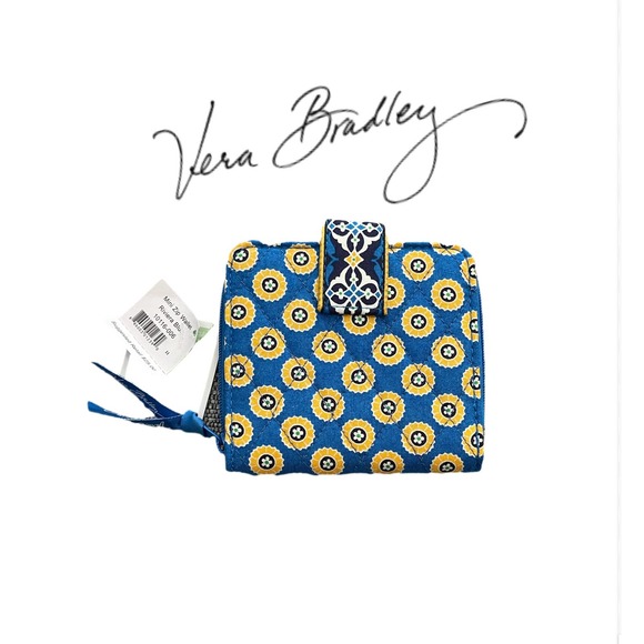 Vera Bradley Bags Nwt Mini Zip Wallet In Riviera Blue Poshmark